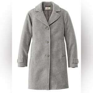 L.L. Bean Women's Classic Lambswool Polo Coat, Three-Quarter Length, Petite, 12